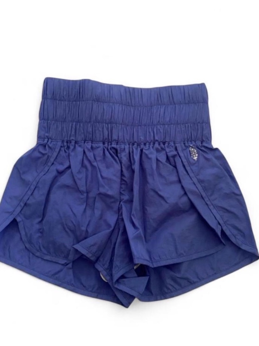 Free People Purple Smocked Waist Athletic Shorts